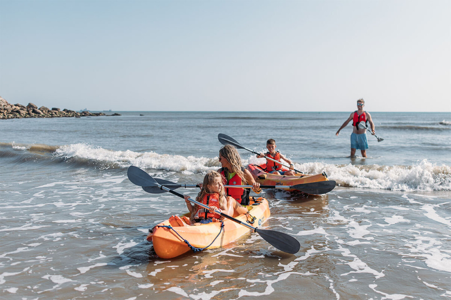Kayaking in Bowleaze Cove